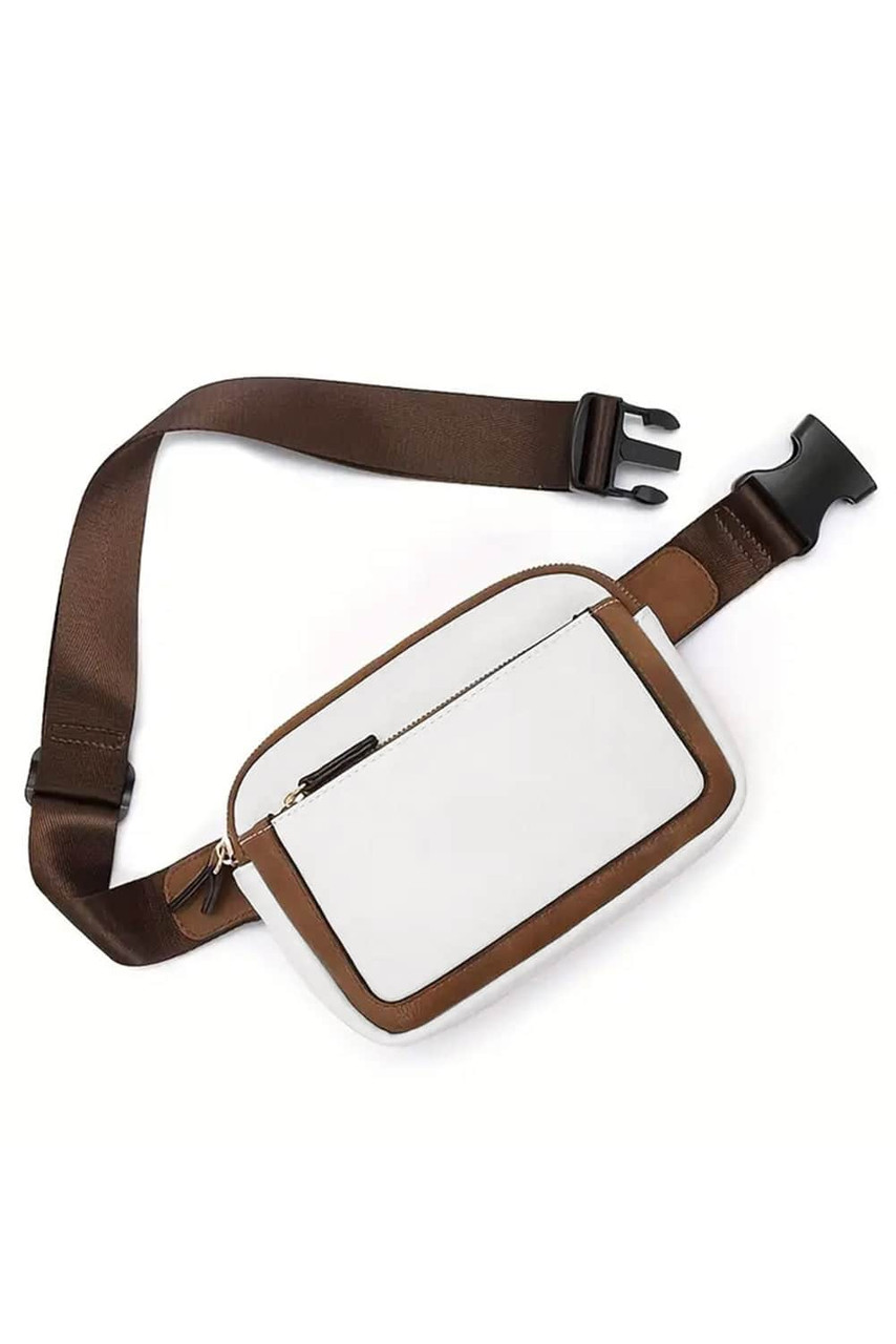 White Adjustable Strap Mini PU Leather Crossbody Bag White Adjustable Strap Mini PU Leather Crossbody Bag