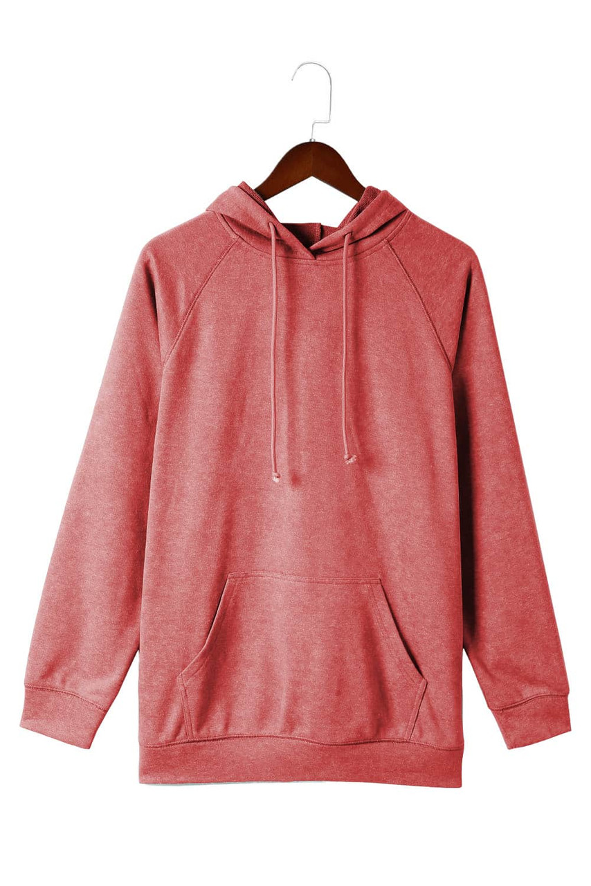 Mineral Wash Kangaroo Pocket Drawstring Pullover Hoodie