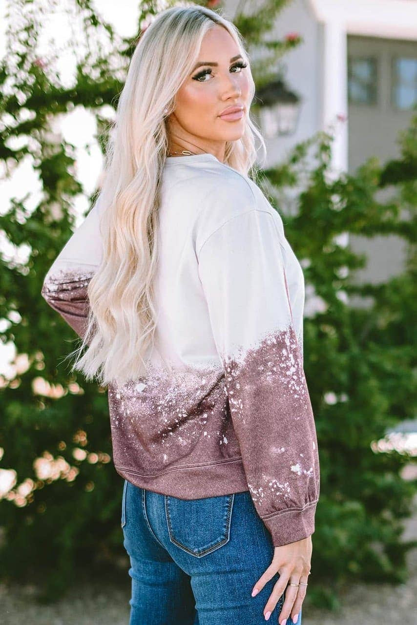 Tie Dye Gradient Pullover Sweatshirt Tie Dye Gradient Pullover Sweatshirt