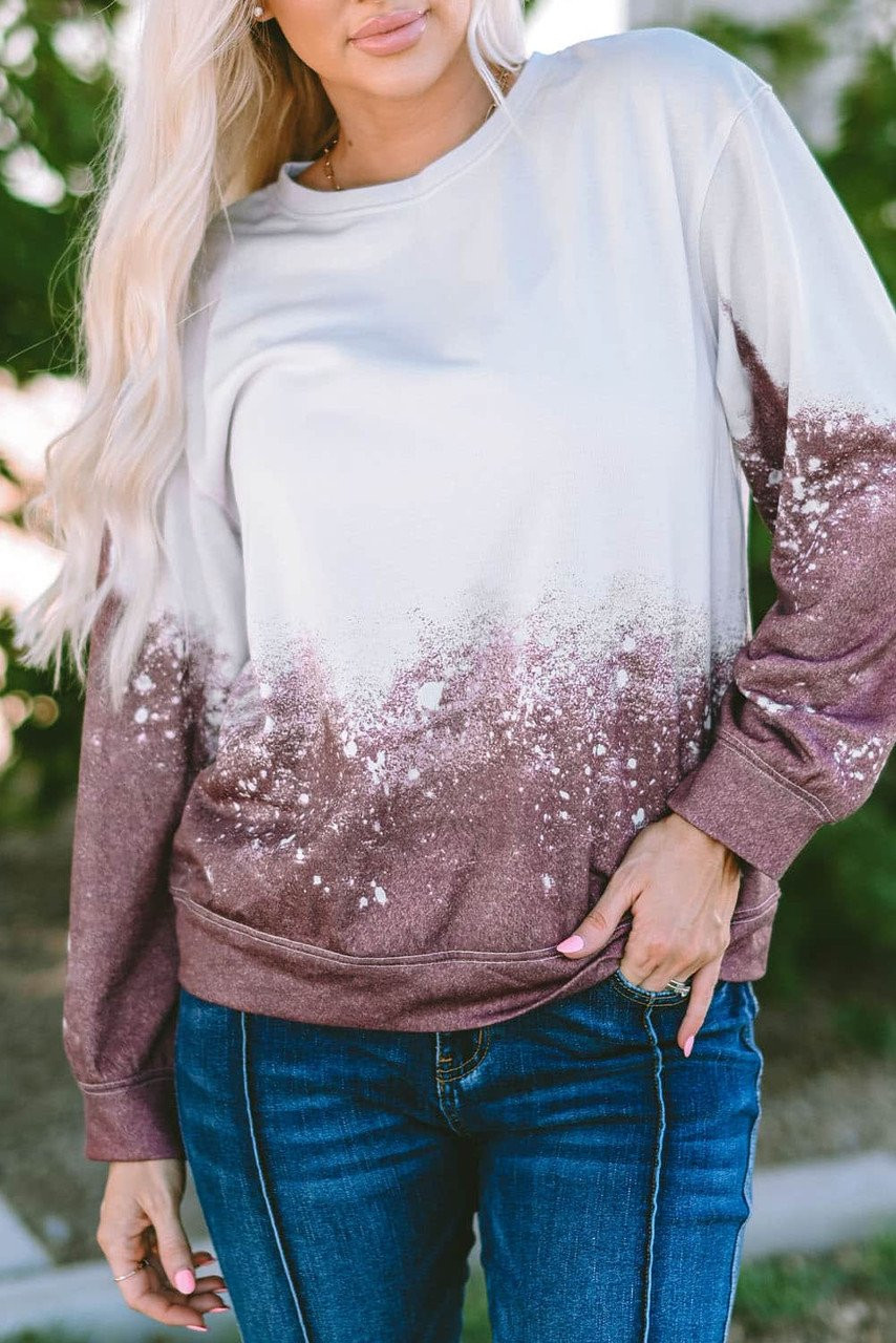 Tie Dye Gradient Pullover Sweatshirt Tie Dye Gradient Pullover Sweatshirt