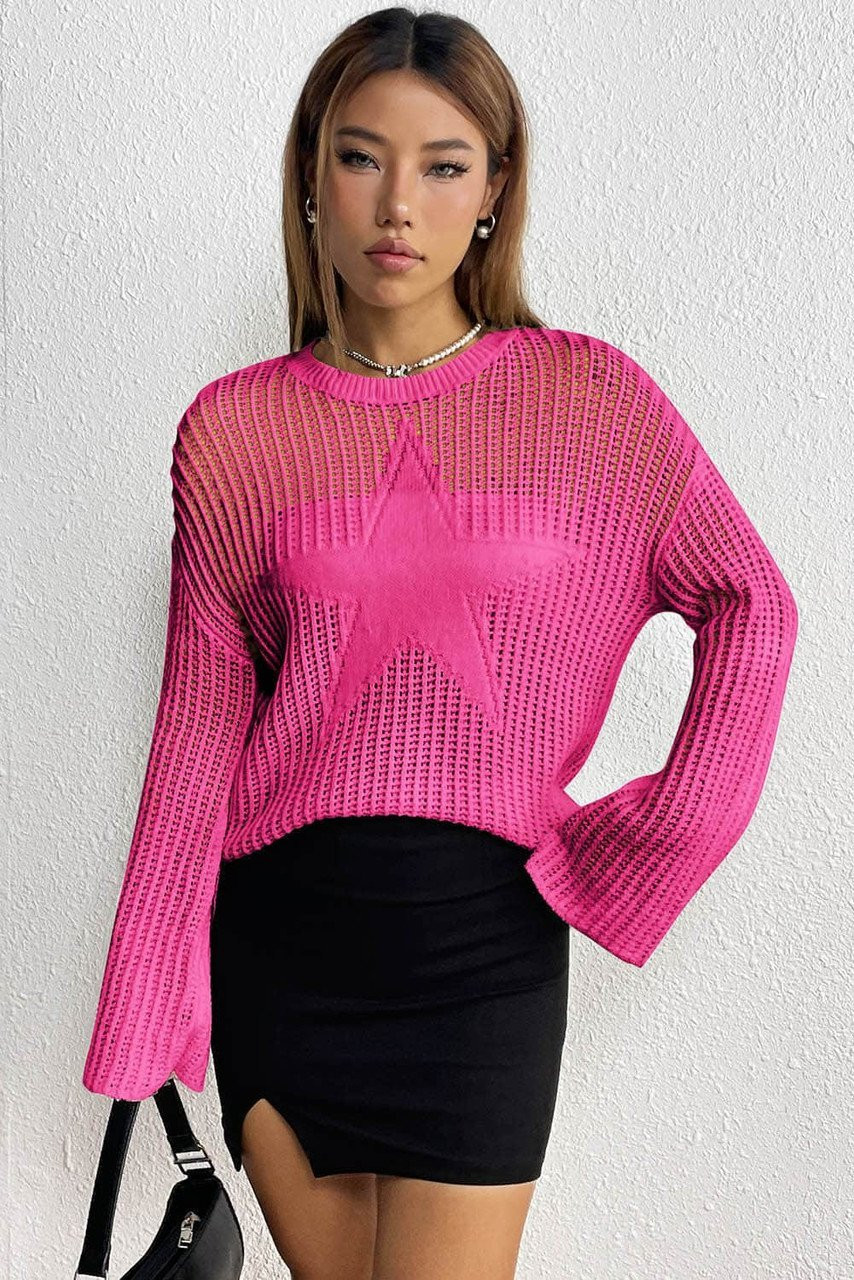 Rose Seeing Stars Oversized Sweater Rose Seeing Stars Oversized Sweater