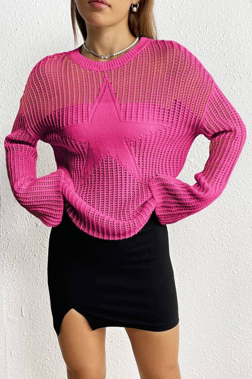 Rose Seeing Stars Oversized Sweater Rose Seeing Stars Oversized Sweater