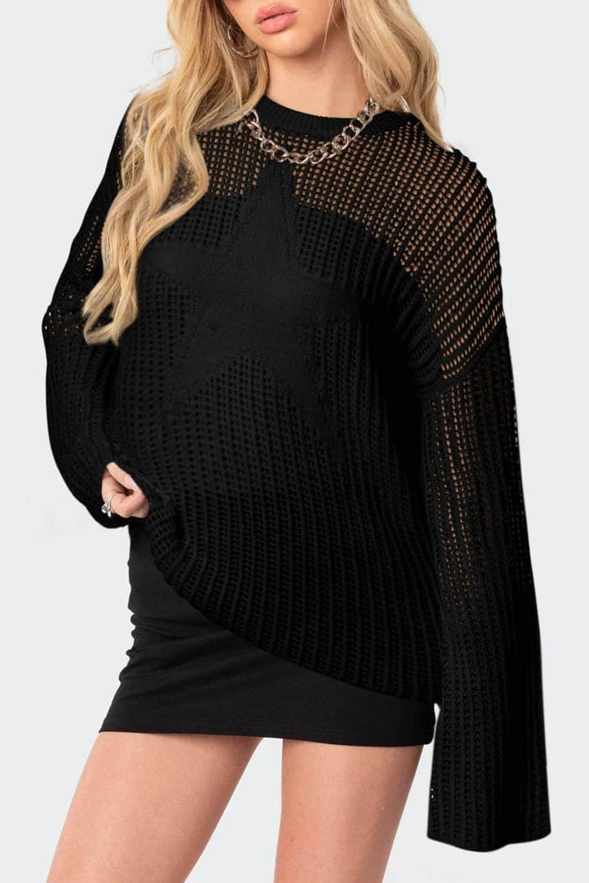 Black Seeing Stars Oversized Sweater Black Seeing Stars Oversized Sweater