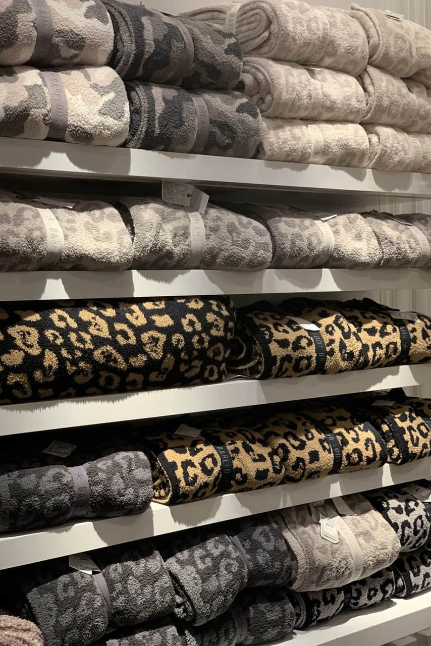 Black Leopard Grain Knitting Blanket 127*152cm