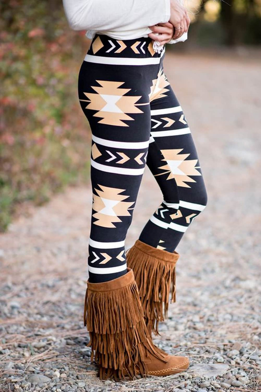 Aztec Patterned Leggings | Shop Old Active/Lounge Wear at Papaya Clothing