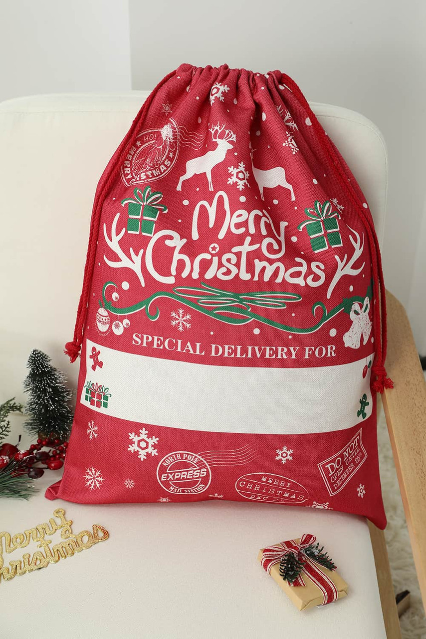 Christmas Drawstring Large Gift Bag 50*66cm