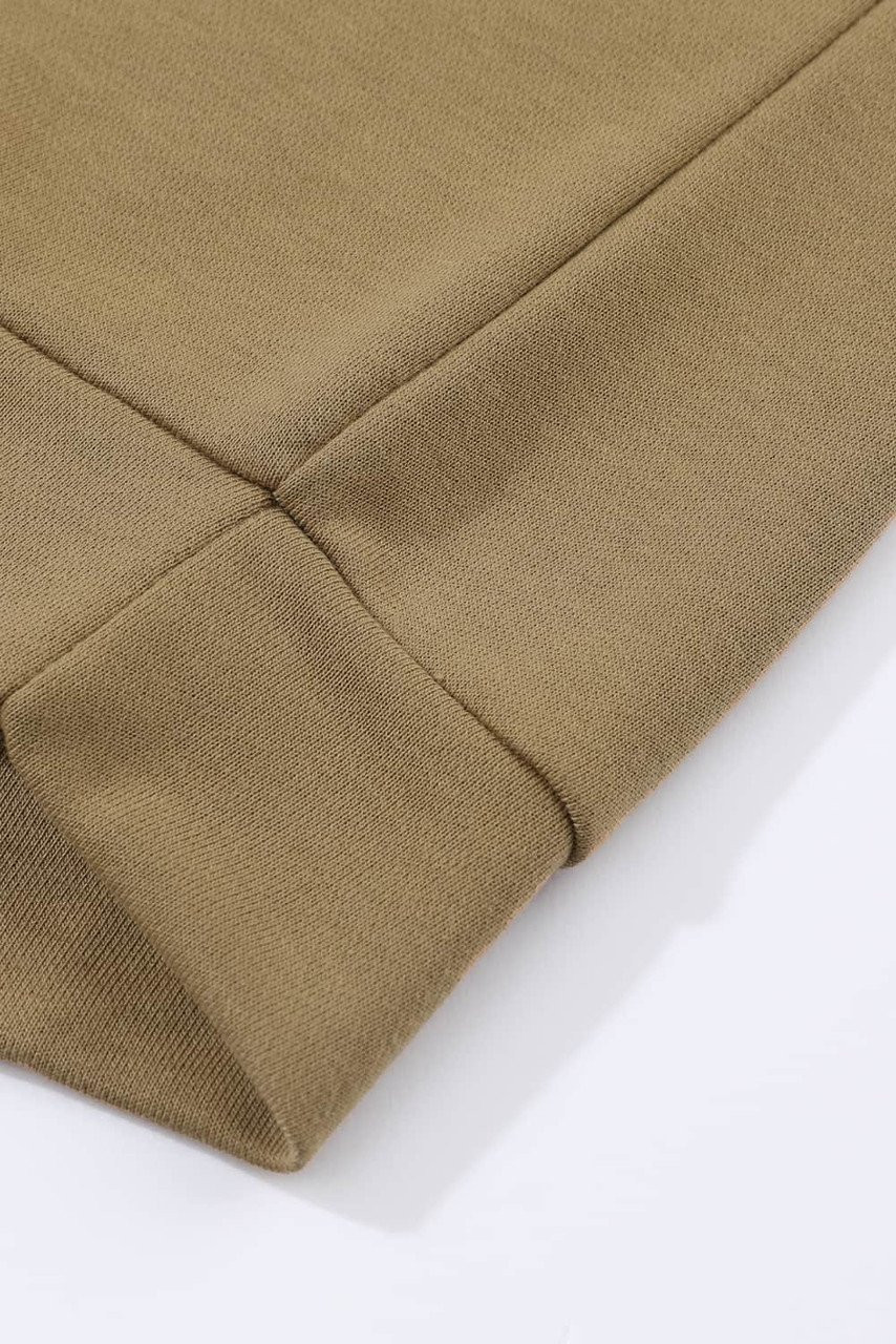 Brown Colorblock Patchwork Pullover Hoodie Brown Colorblock Patchwork Pullover Hoodie