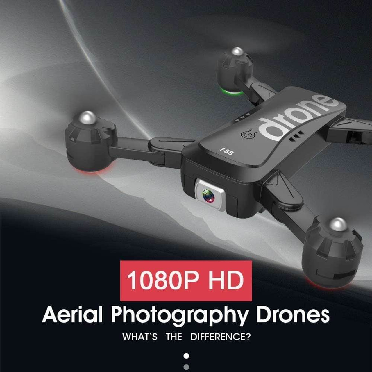 F88 RC Drone with Dual Camera 1080P Image Follow Optical Flow Positioning APP Gesture Control Foldable Quadcopter