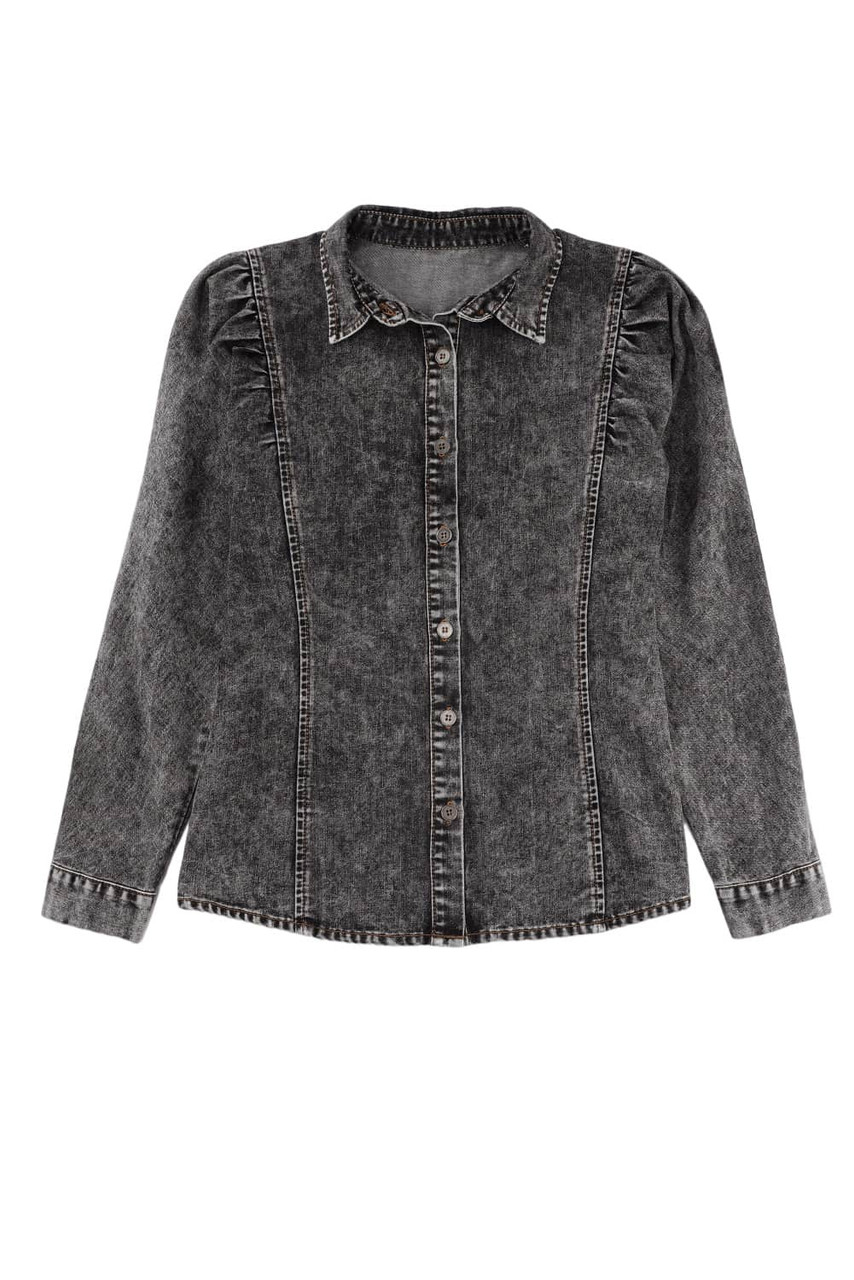 AQUA Puff Sleeve Denim Jacket - 100% Exclusive | Bloomingdale's