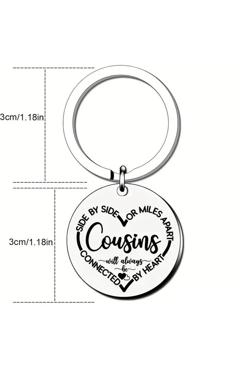 Silvery Cousins Stainless Steel Key Ring