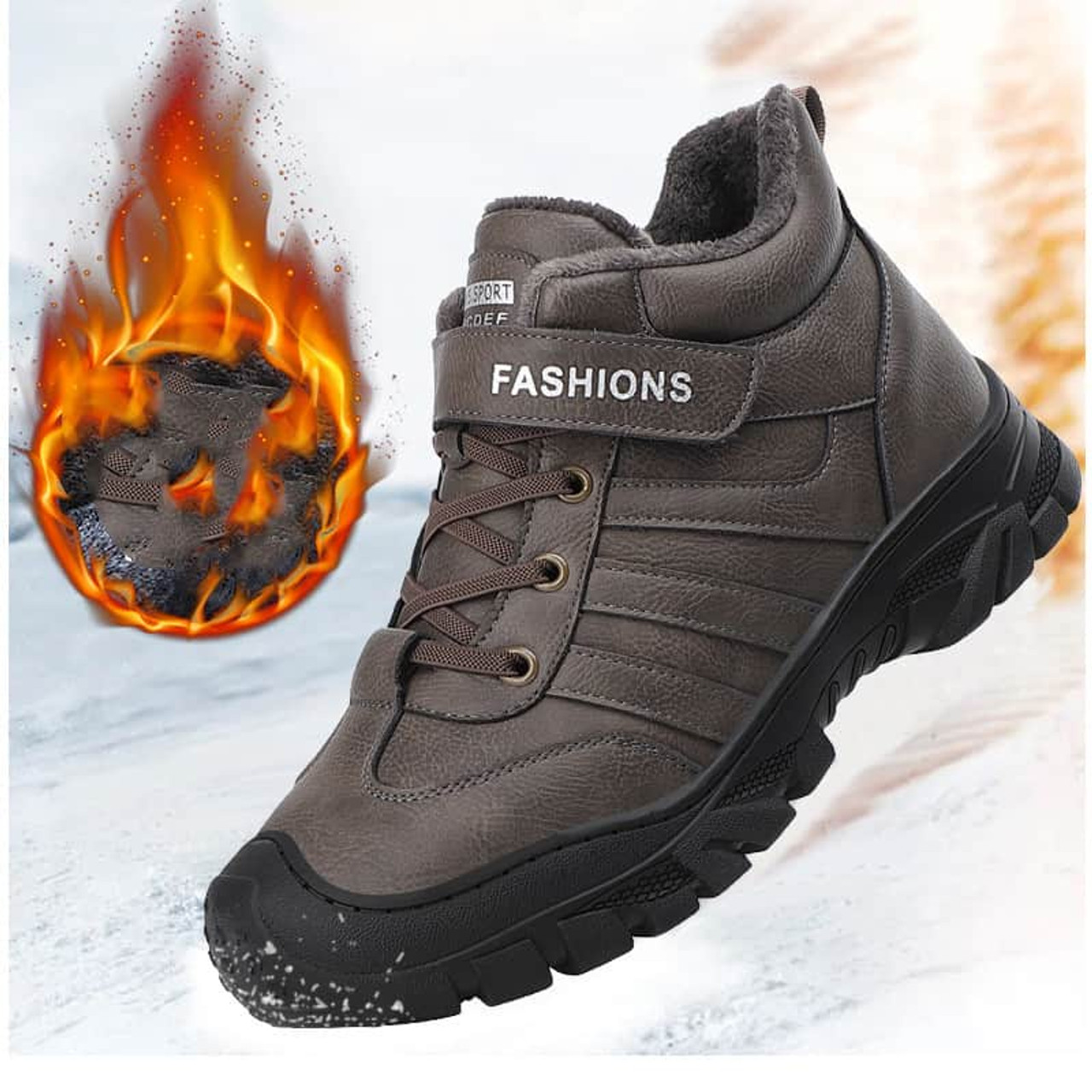 Men's Outdoor Mountaineering Snow Boots In Winter