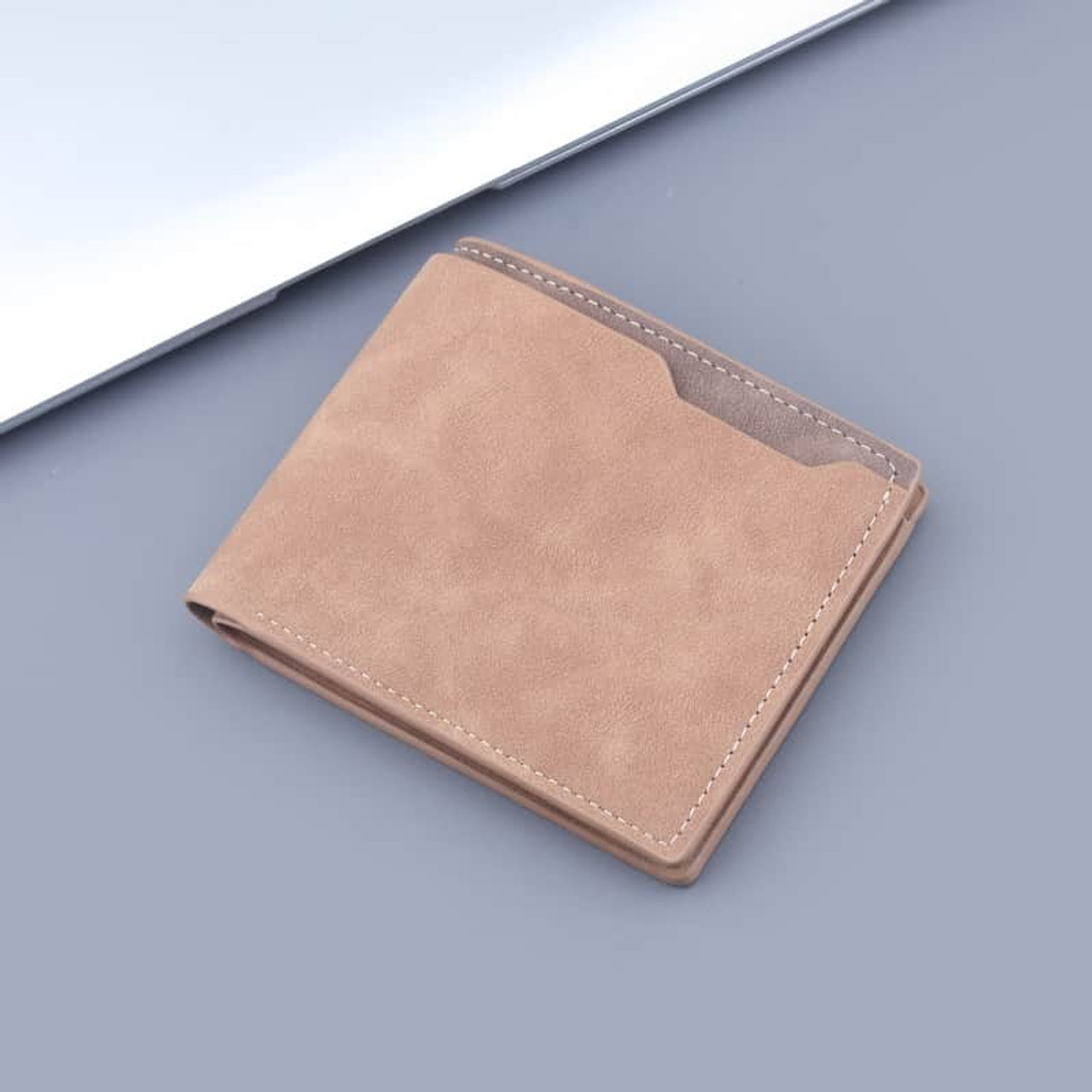 Men's Short Wallet Two Fold Half Fold Frosted