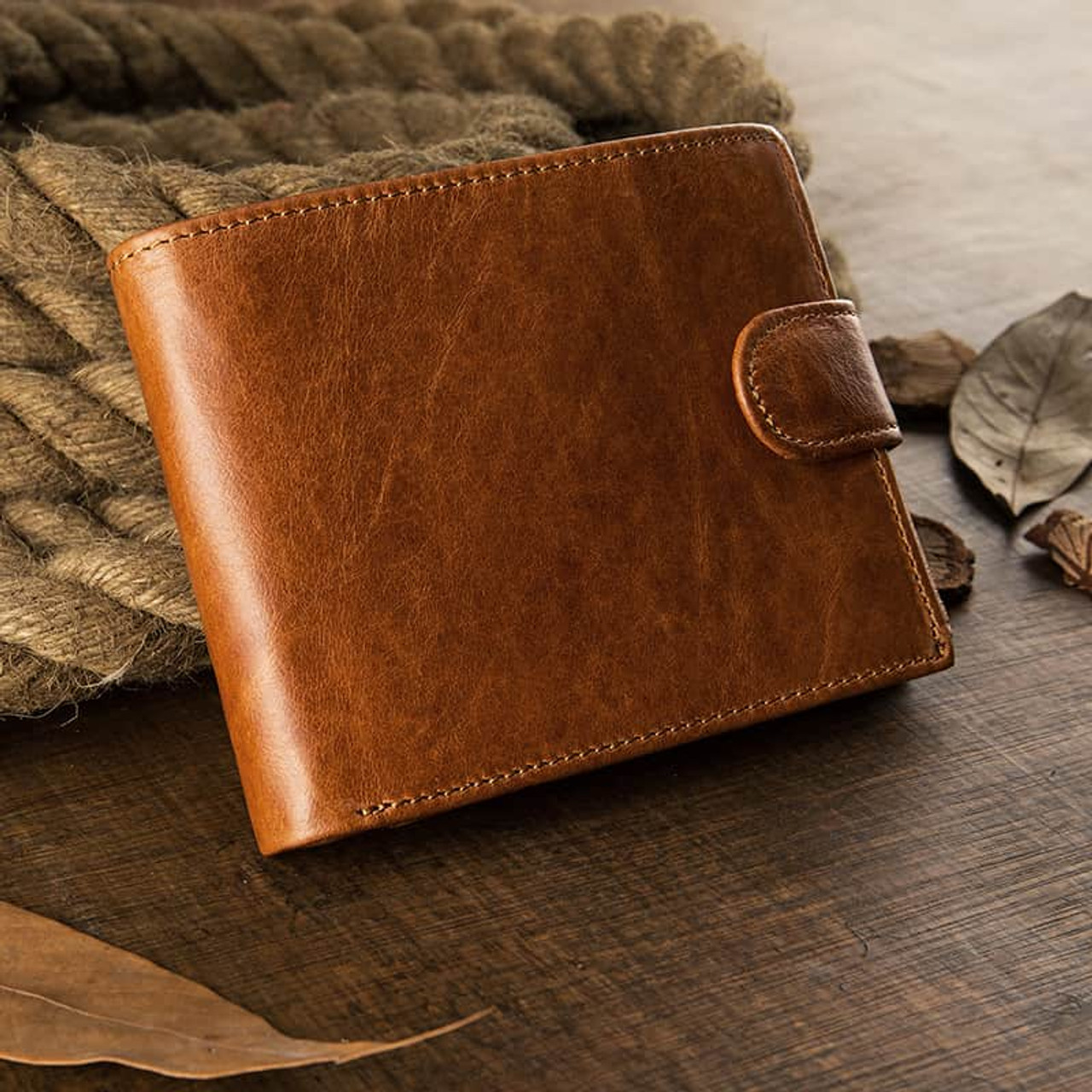 Multifunctional Men's Short Leather Wallet