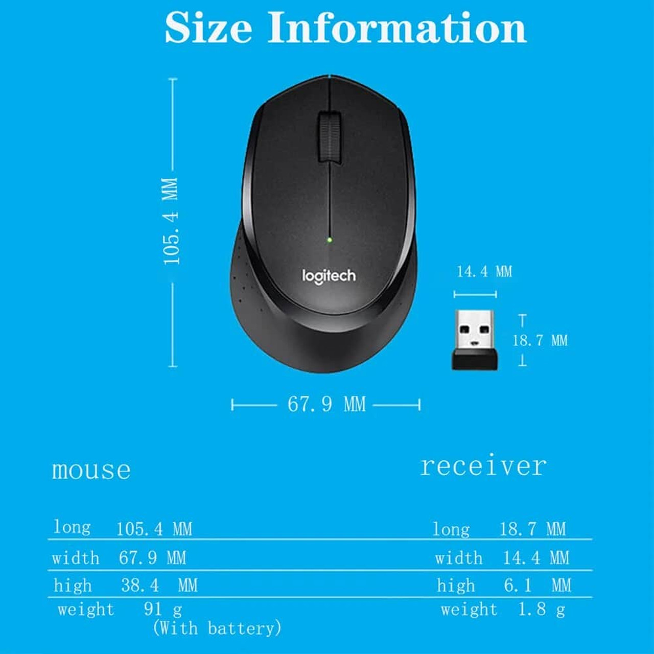 Logitech M330 Wireless Mouse Silent Mouse 1000DPI Silent Optical Mouse 2.4GHz With USB Receiver Mice for Office Home Using PC