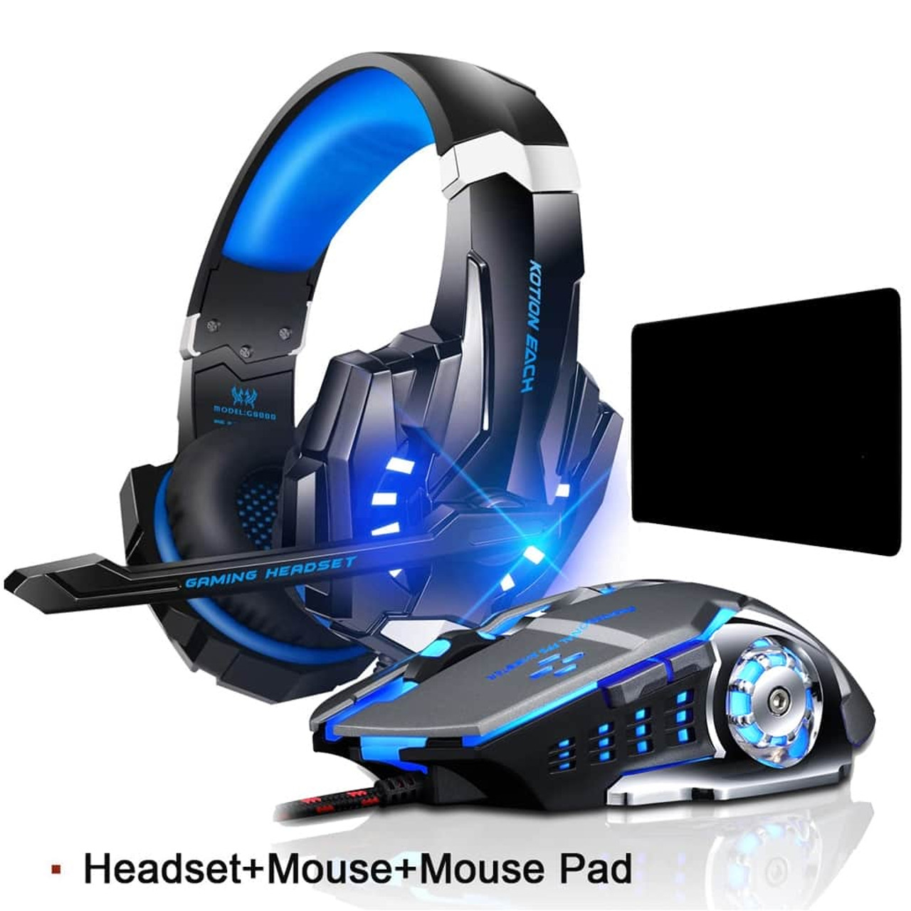 Kotion EACH G9000 Gaming Headset Deep Bass Stereo Game Headphone with Microphone LED Light