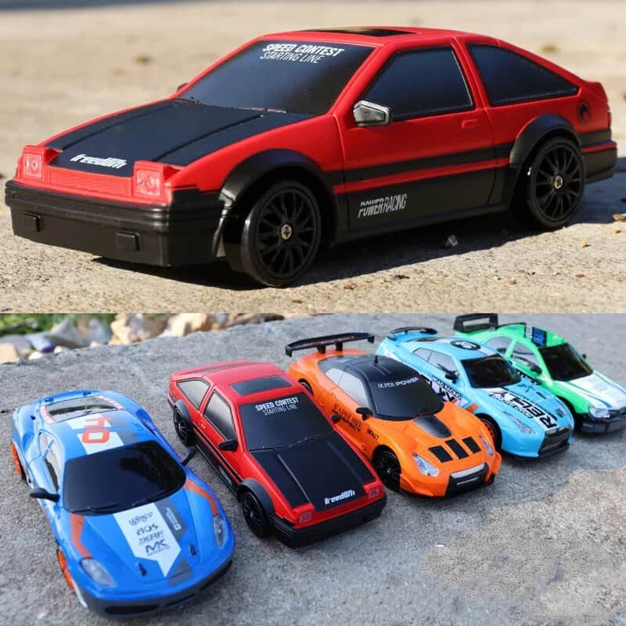 2.4G High speed Drift Rc Car 4WD Toy Remote Control AE86 Model GTR Vehicle Car RC Racing Cars Toy for Children Christmas Gifts
