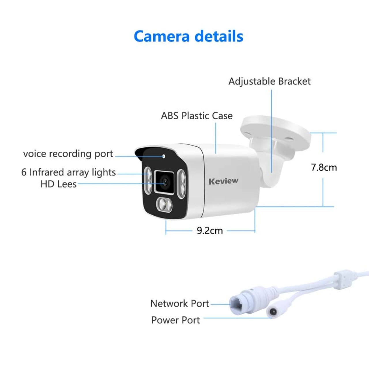 POE 8MP 4K 5MP 4MP IP Camera POE Outdoor Waterproof H.265 Security Surveillance Bullet CCTV Camera