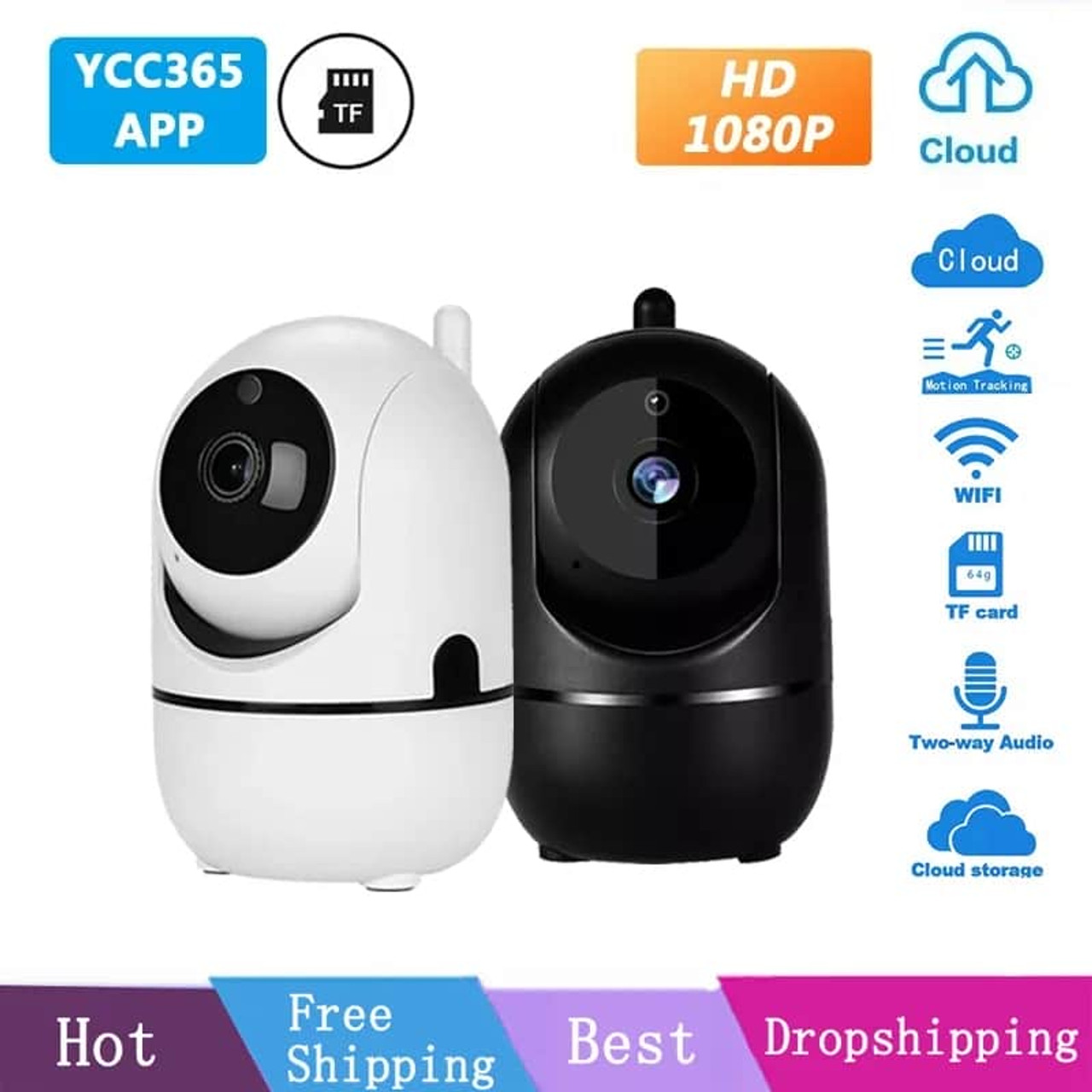 IP Camera YCC365 Plus Smart Home 1080P HD Security camera Auto Tracking Network Wireless Surveillance Night Vision WiFi Camera IP Camera YCC365 Plus Smart Home 1080P HD Security camera Auto Tracking Network Wireless Surveillance Night Vision WiFi Camera