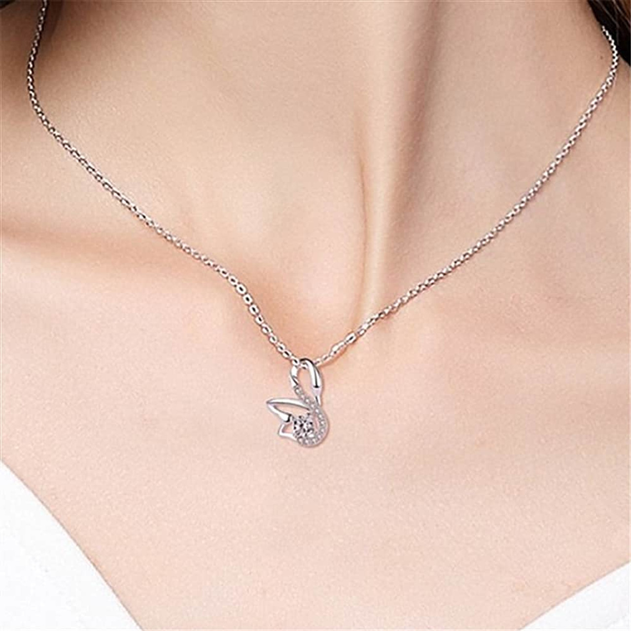 Swan Necklace Silver Plated Clavicle Chain Pendant