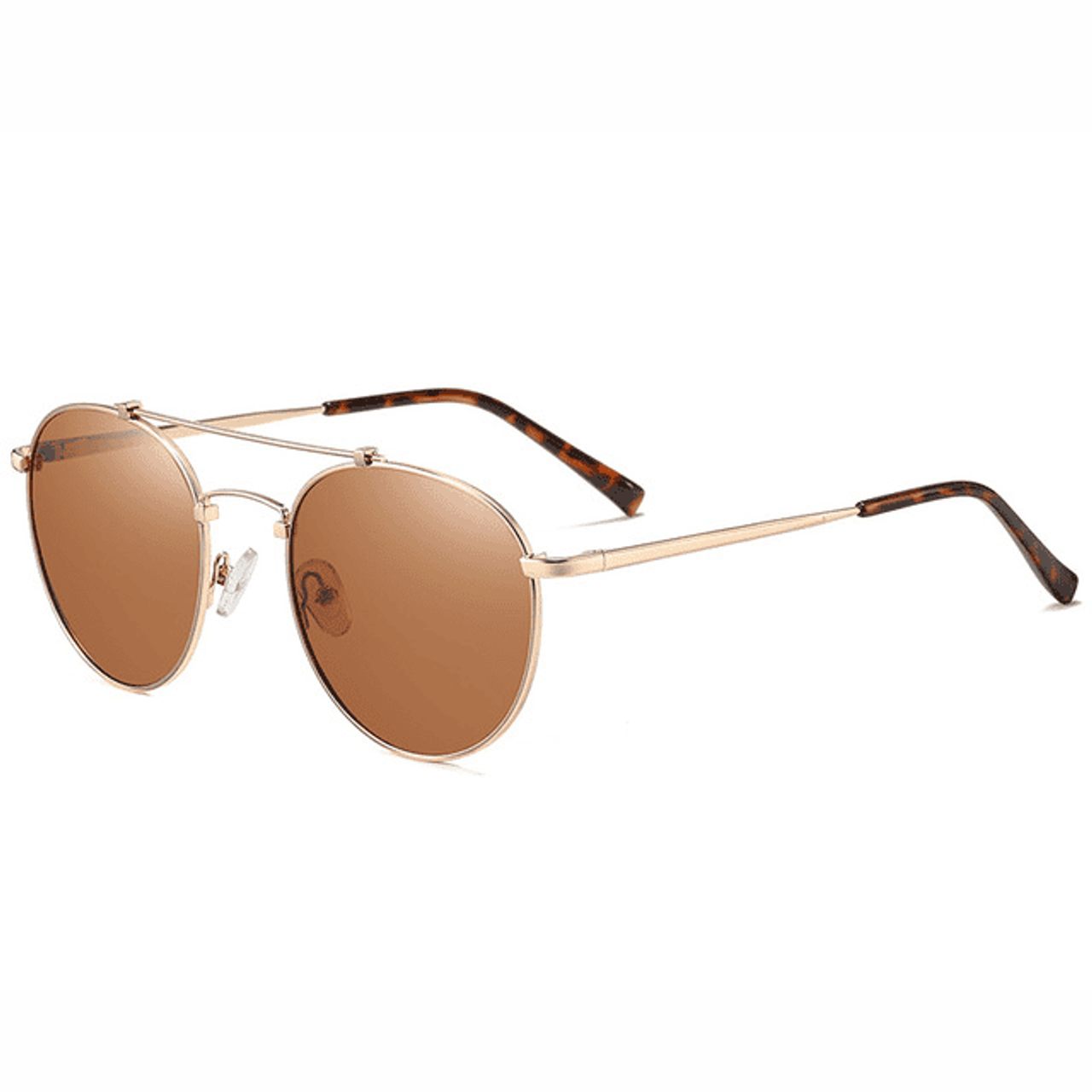 Round frame polarized sunglasses