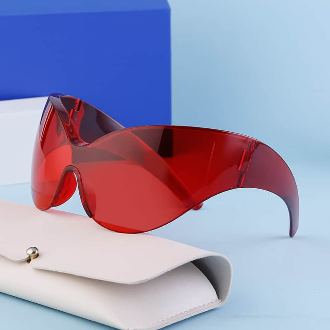 Fashion One-piece Large Frame Sports Sunglasses