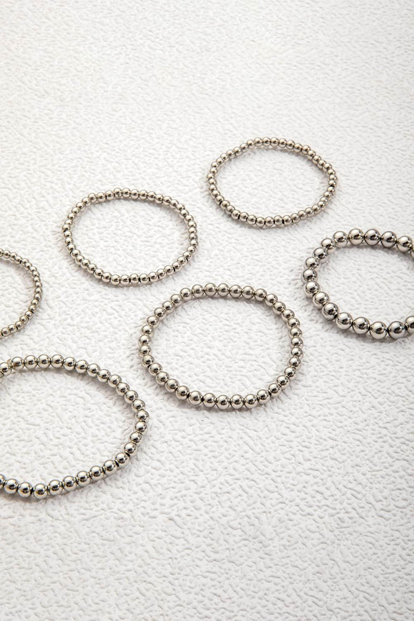 White Multi Layered Beaded Bracelet White Multi Layered Beaded Bracelet