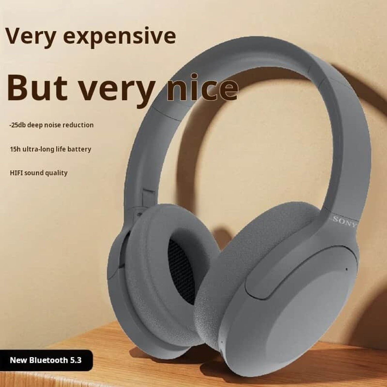 SONY Headphones HiFI Stereo Game Sport Headset For Sony Foldable Over the Ear Wireless Noise Cancellation