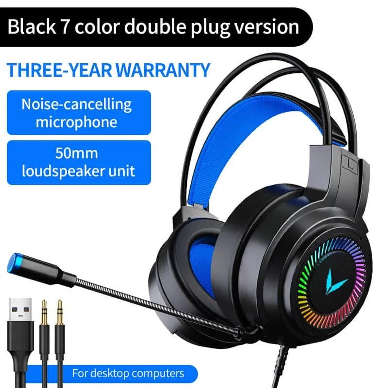 G58 computer headphone E-sports game 7.1 channel wired headset with Microphone Headset