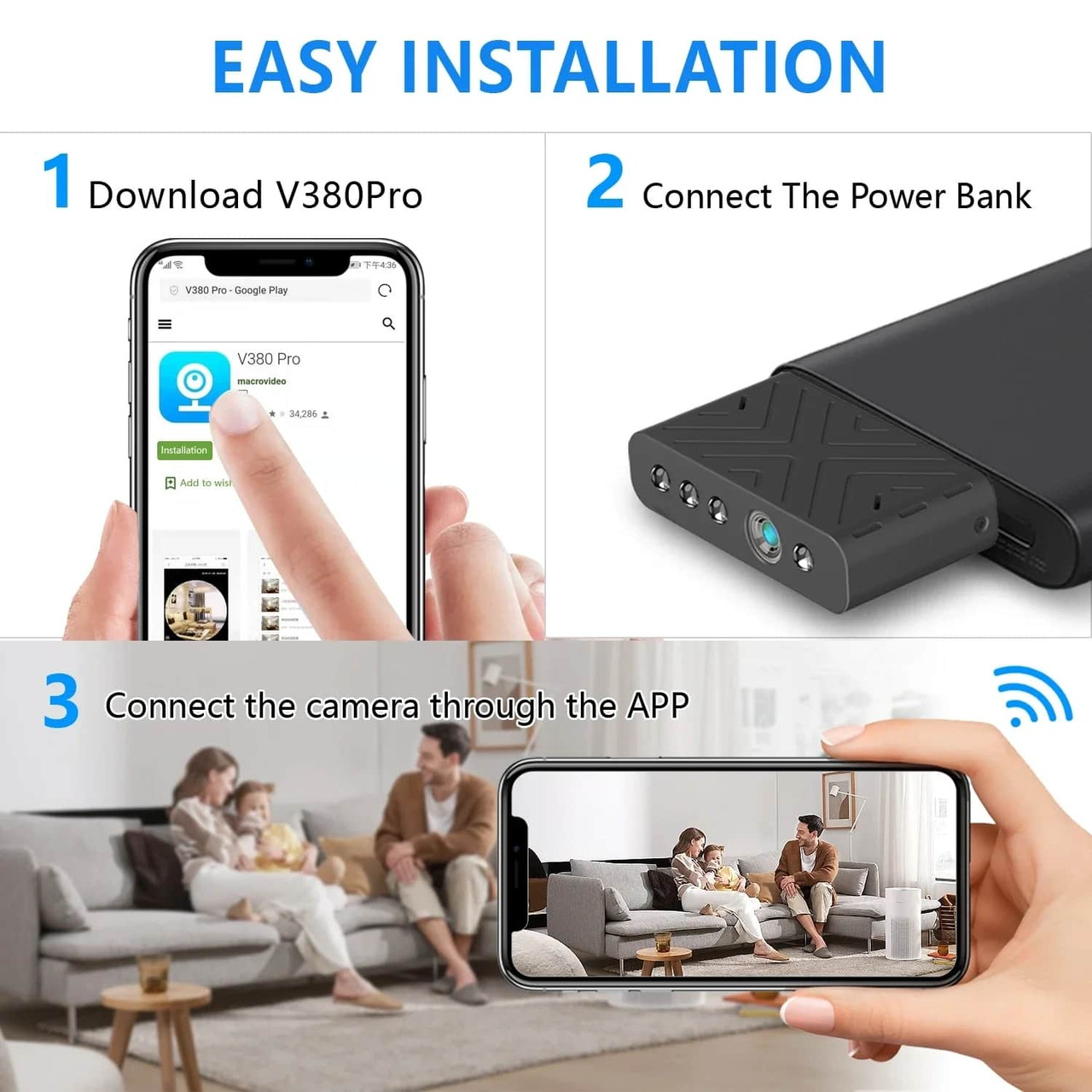 Mini WiFi Camera Wireless USB Interface Surveillance Cameras Micro Motion Cam Voice Recorder