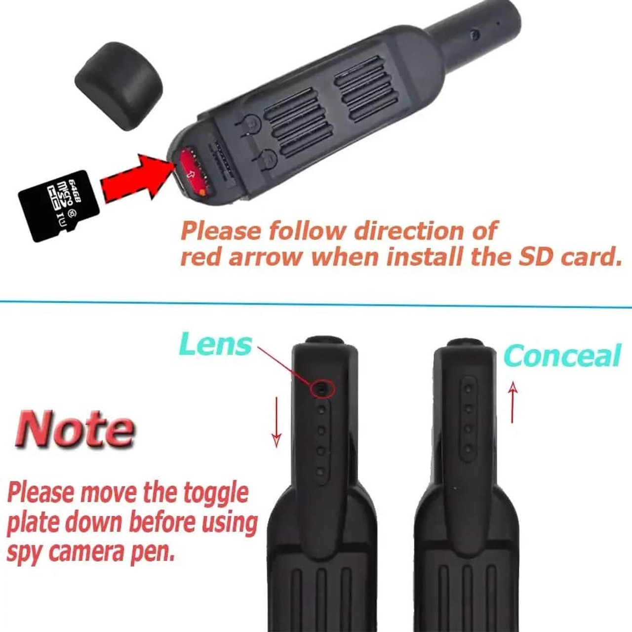 Pen Mini Camera Full HD 1080P Secret Camera Wearable Body Pen Camera Digital Mini DVR Small DV Camcorder Support hidden TF card