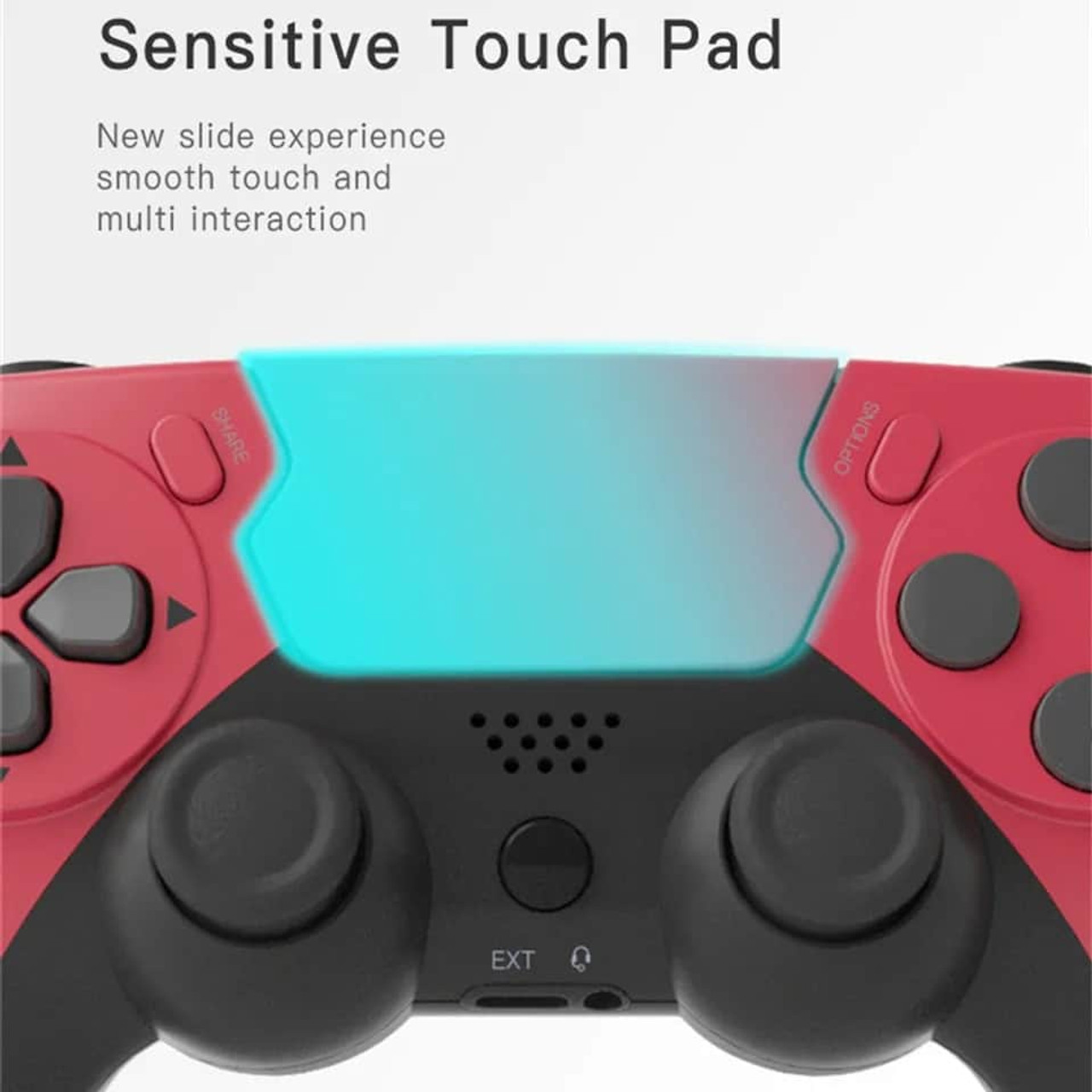 Wireless Controller Bluetooth Gamepad Double Vibration 6 Axis With Touchpad Microphone Earphone Port For PS4 PS3 PC