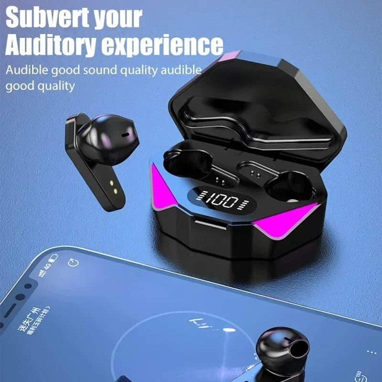 X15 TWS Earphones Bluetooth Wireless Gamer Headphones 65ms Low Latency Earbuds Gamers Earbuds