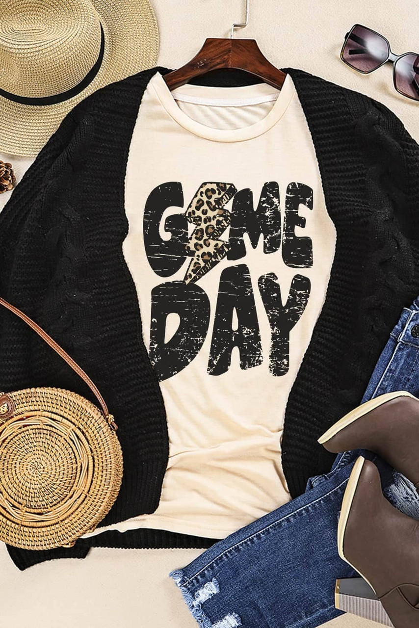 Khaki Game Day Football Season Trendy T Shirt