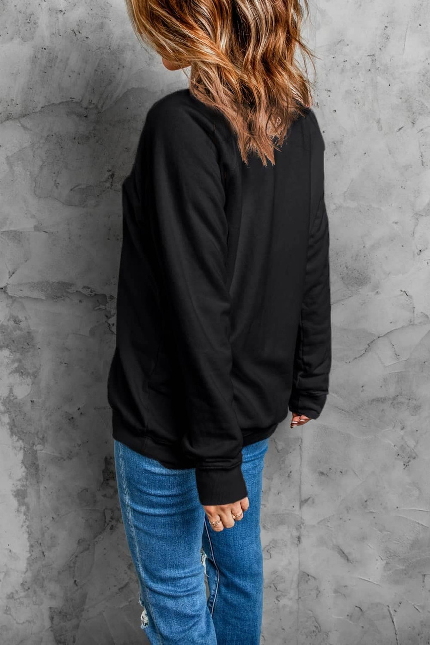 Black Halloween stay Spooky Graphic Sweatshirt Black Halloween stay Spooky Graphic Sweatshirt