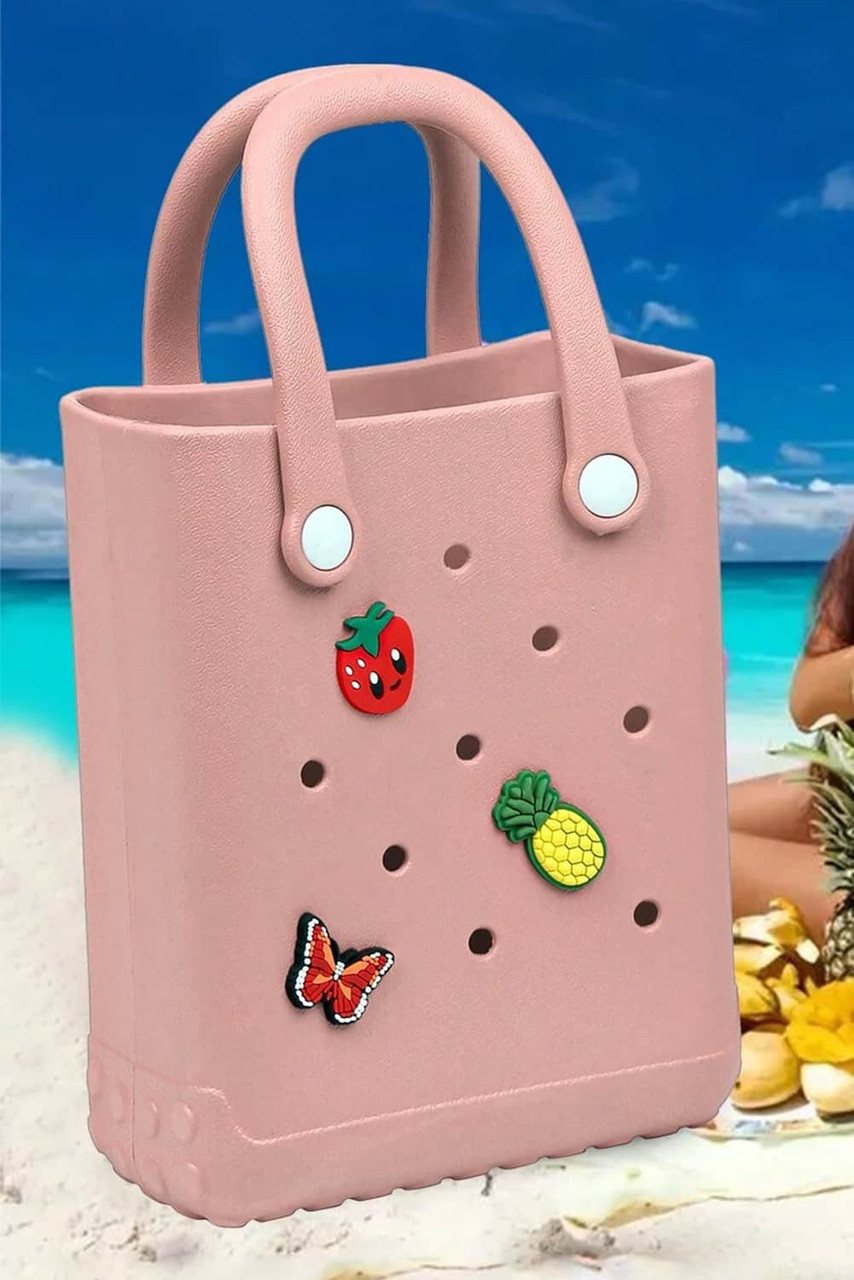 Apricot Pink Waterproof EVA Hollow Tote Bag