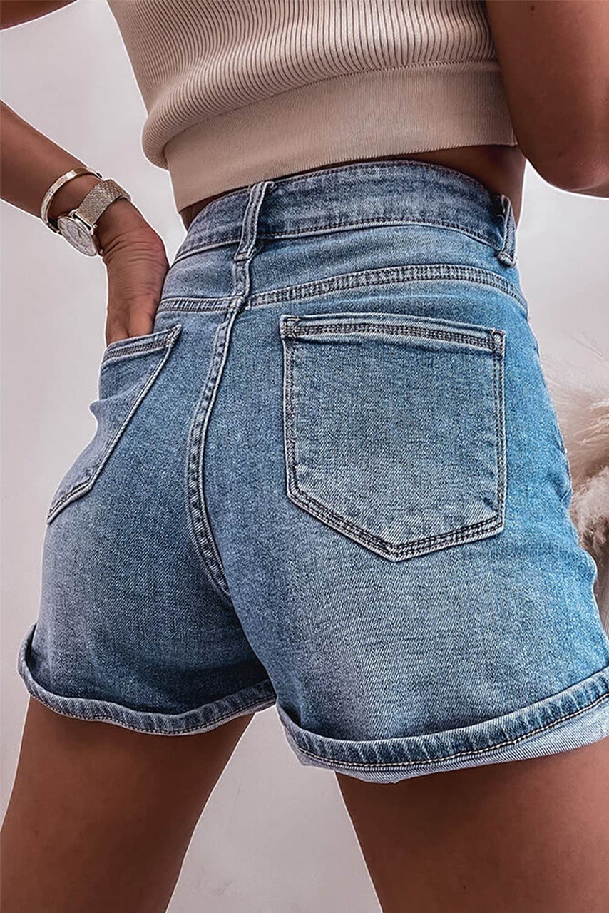 Ashleigh Blue Rhinestone Embellished Denim Shorts Ashleigh Blue Rhinestone Embellished Denim Shorts