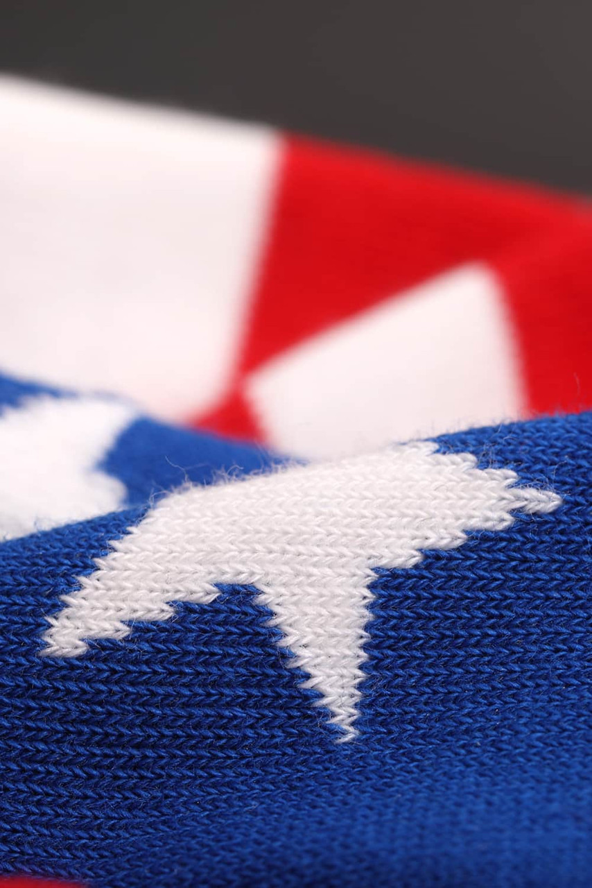 Sail Blue American Flag Pattern Soft Knitted Socks Sail Blue American Flag Pattern Soft Knitted Socks
