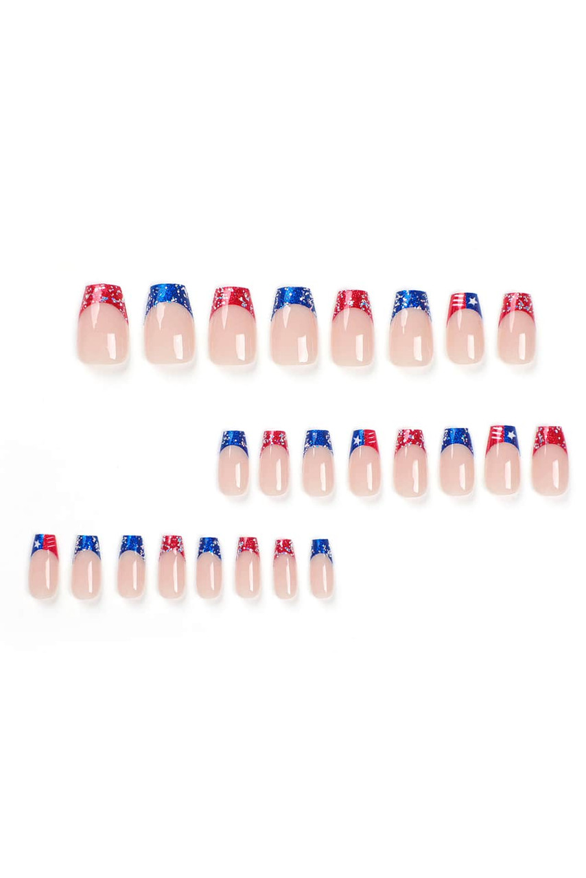 Red Fourth of July Nail Sticker Set