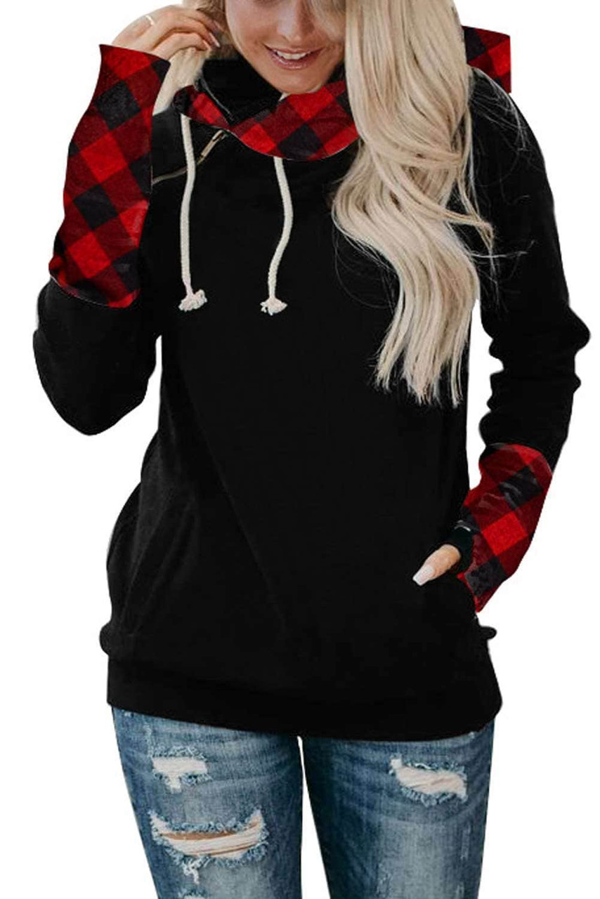 Double Hoods Thumb Hole Hoodie