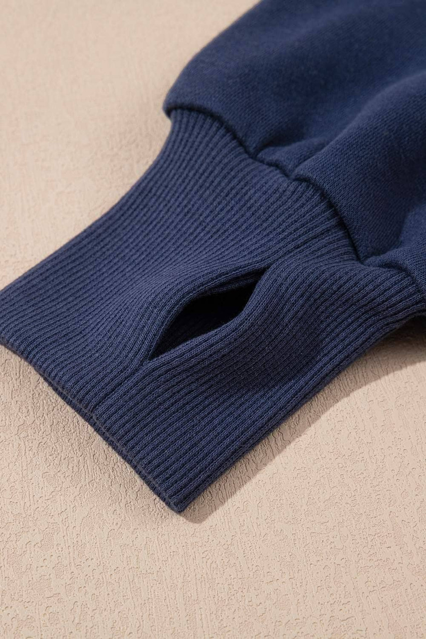 Yellow Color Block Thumbhole Sleeve Drop Shoulder Sweatshirt Yellow Color Block Thumbhole Sleeve Drop Shoulder Sweatshirt