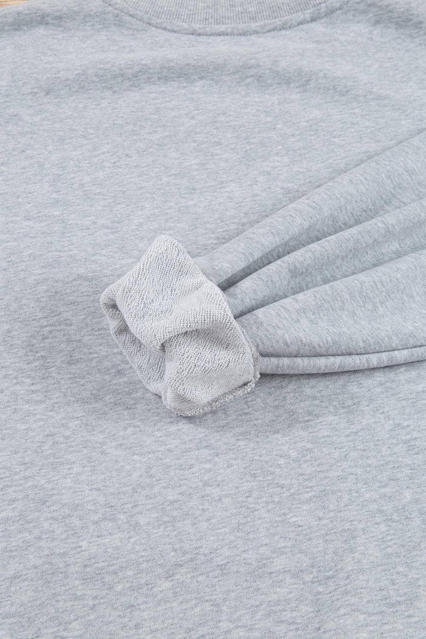 Light Grey Plain Drop Shoulder Crewneck Pullover Sweatshirt Light Grey Plain Drop Shoulder Crewneck Pullover Sweatshirt