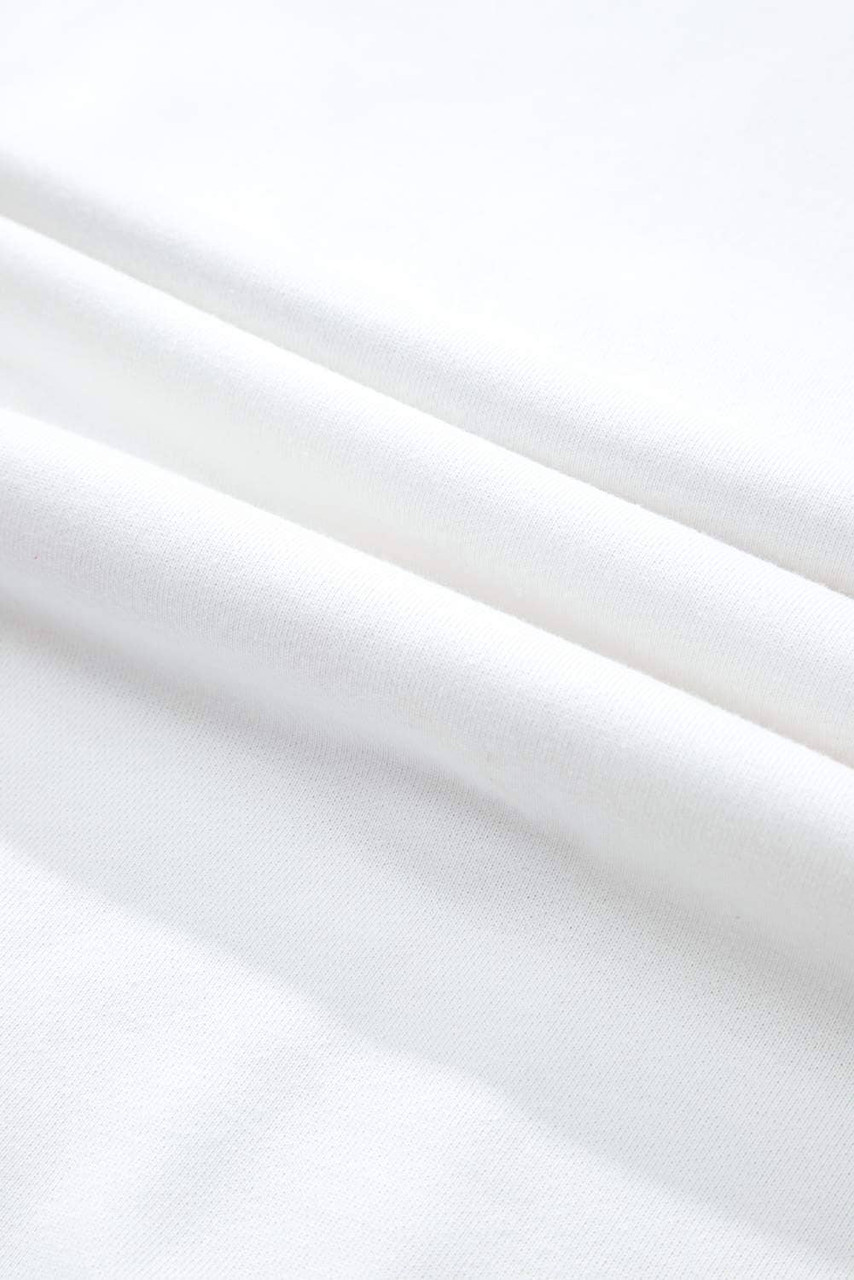 White Tinsel Game Day Drop Shoulder Graphic Sweatshirt