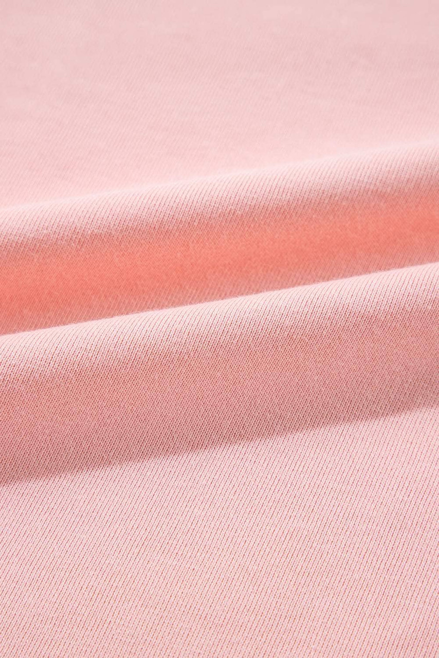 Light Pink Plus Size Colorblock Patchwork Crew Neck Sweatshirt