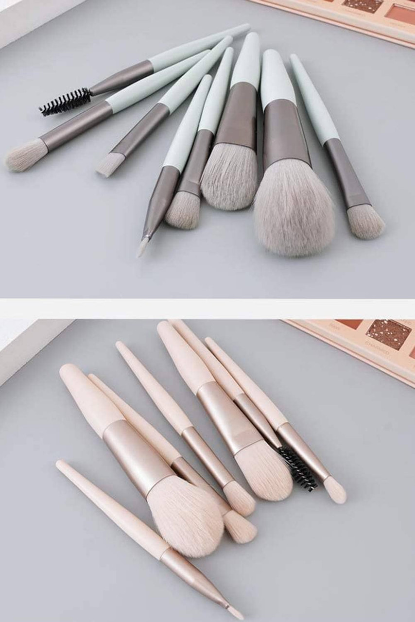 Apricot Pink 8pcs Soft Fluffy Mini Makeup Brush Set with Bag Apricot Pink 8pcs Soft Fluffy Mini Makeup Brush Set with Bag