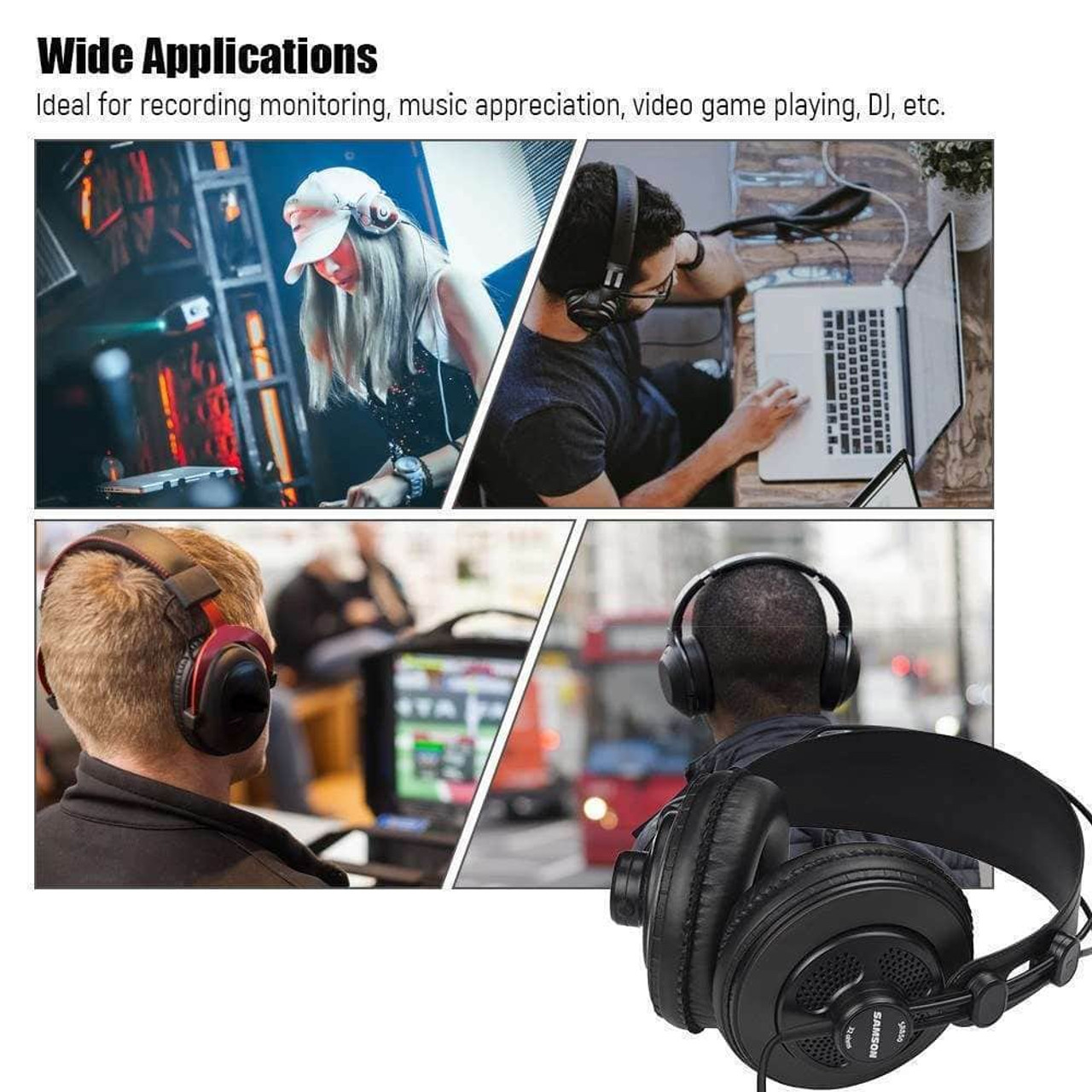 SAMSON SR850 Professional Studio Headphones For DJ & Gaming
