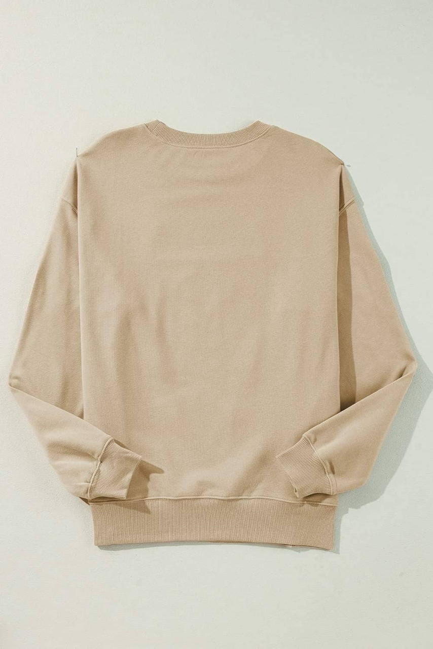 Parchment Shimmering Turkey Pattern Thanksgiving Holiday Sweatshirt