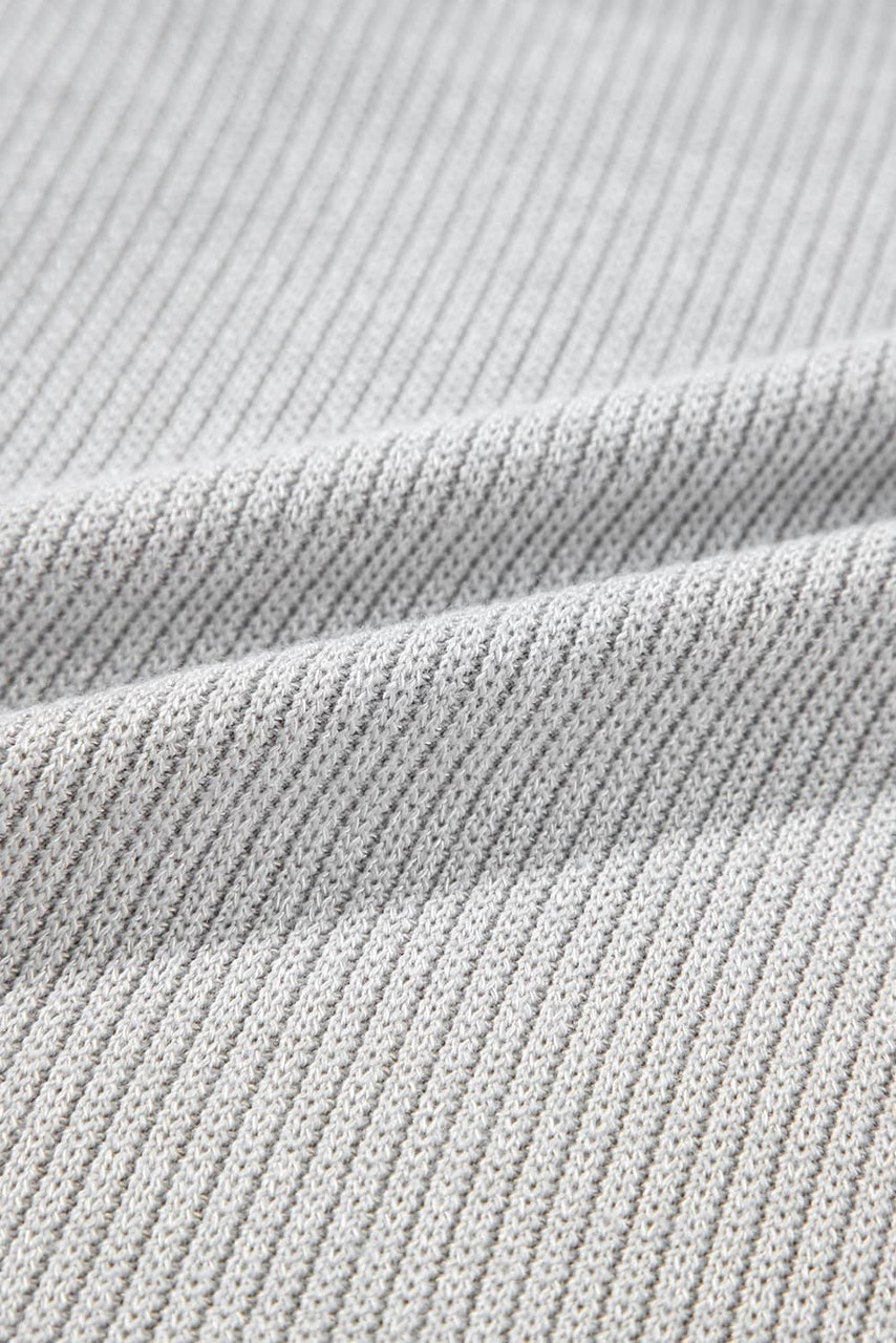 Ashleigh Blue Plus Size Textured Colorblock Patchwork V Neck Top