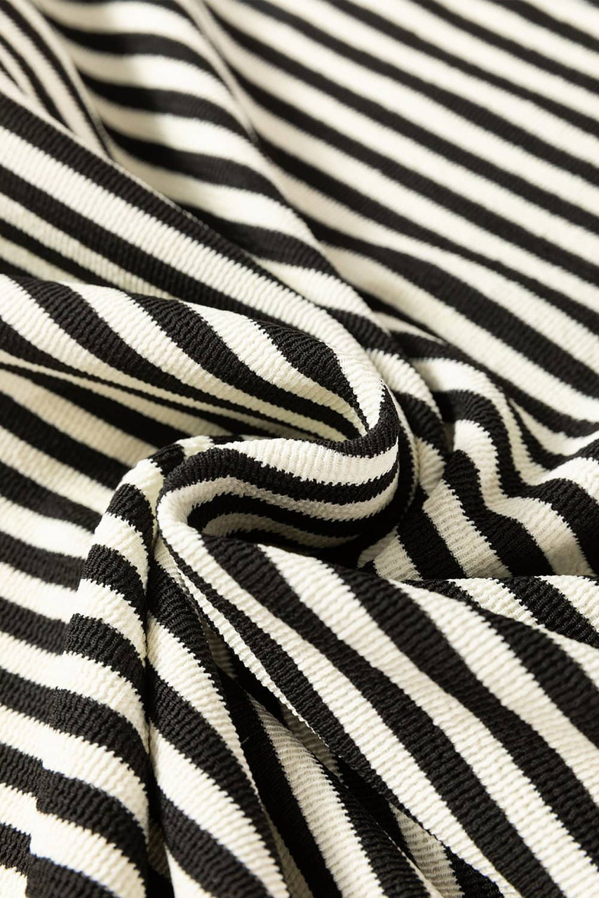 Black Stripe Loose Drop Shoulder Long Sleeve Top Black Stripe Loose Drop Shoulder Long Sleeve Top