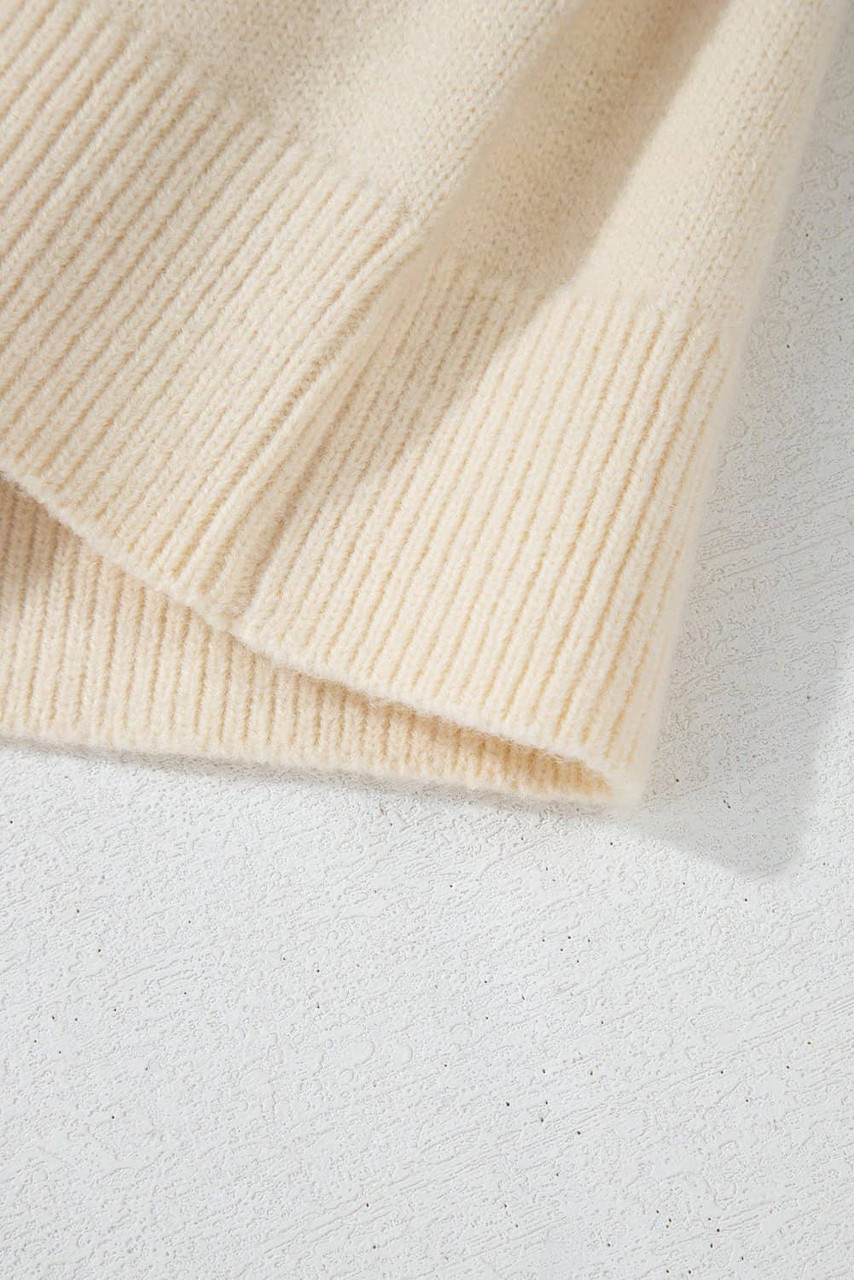 Jet Stream Bowknot Front Loose V Neck Knitted Cardigan Jet Stream Bowknot Front Loose V Neck Knitted Cardigan