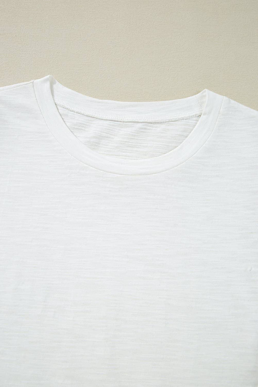 White Floral Lace Eyelet Patched Butterfly Sleeve Blouse